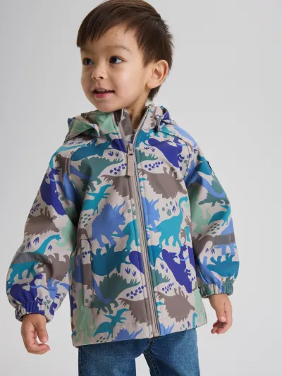 Polarn O. Pyret Tuulenpitävä softshell-takki dinosauruksilla, kuva 1 / 1
