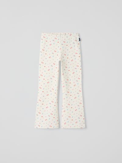 Polarn O. Pyret PLAY leveälahkeiset leggingsit kukallinen