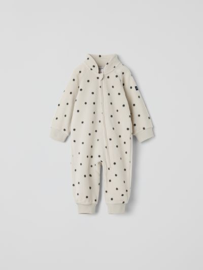 Polarn O. Pyret Fleecestä haalari, pilkullinen