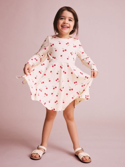 Polarn O. Pyret Pitkähihainen pyörähame kirsikka