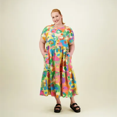 C'est La Vie! Miracles Tiered Midi Dress -Mekko | Spring - XL, kuva 1 / 1