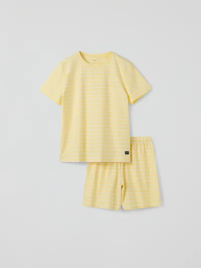 Polarn O. Pyret Lyhythihainen pyjama raidallinen aikuinen, kuva 1 / 1