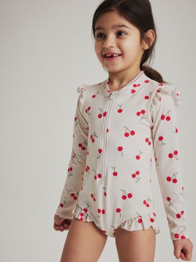 Polarn O. Pyret Pitkähihainen uimapuku kirsikka