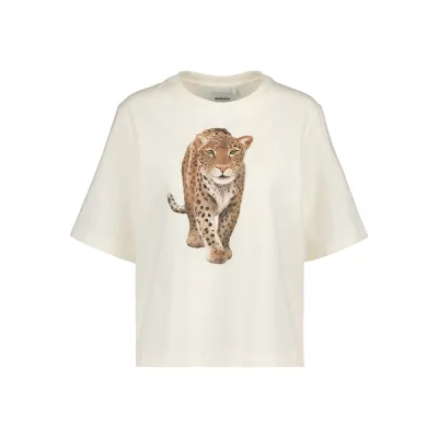 We are family Women's Leopard -T-Paita | Milky - S
