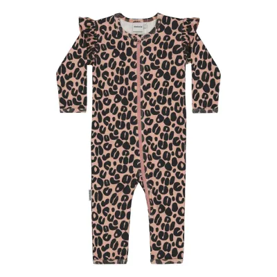 You and Me Tinies Rib Frilla Playsuit -Haalari | Dusty Rose - 74/80, kuva 1 / 1