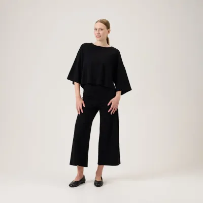 Oh, Oui! Cropped Oversize Top -Paita | Black - XL/XXL, kuva 1 / 1
