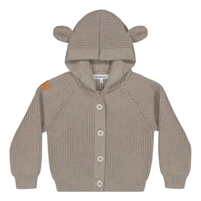 A World Full of Smiles Bear Knit -Merinovillaneuletakki | Stormy - 74/80, kuva 1 / 1
