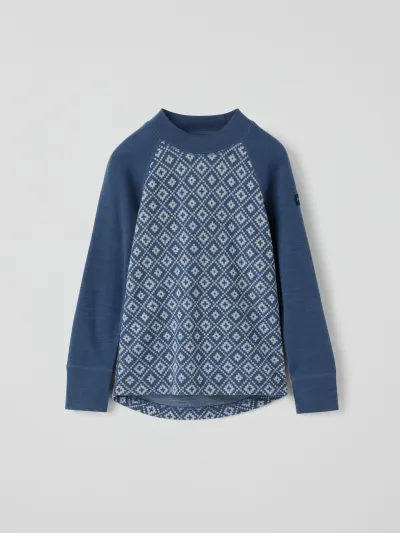 Polarn O. Pyret Pitkähihainen paita merinovillaa jacquard, kuva 1 / 1