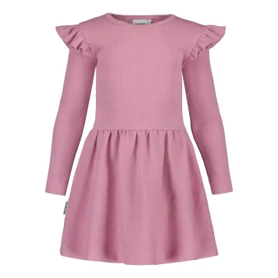 Winter Wonders Rib Frilla -Mekko | Frosty Pink - 110/116, kuva 1 / 1