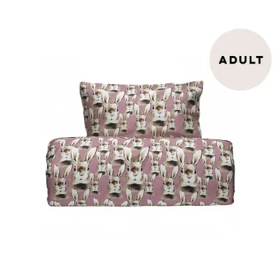 Metsola Bunny -Pussilakanasetti Adult | Dreamy Pink