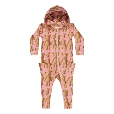 Metsola Teddy Bear -Jumpsuit | Warm Pink - 74/80