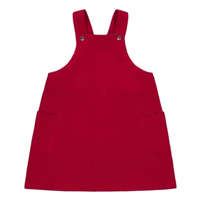 Metsola Velour Brace Dress -Mekko | Poppy - 110/116