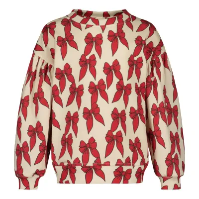 Metsola Winter Dance Puff Sleeve Sweater -Collegepaita | Poppy - 74/80