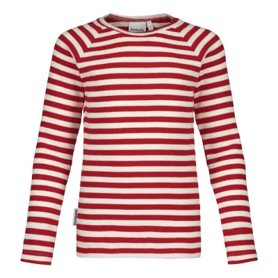 Metsola Striped Rib -Paita | Poppy / Vanilla - 98/104